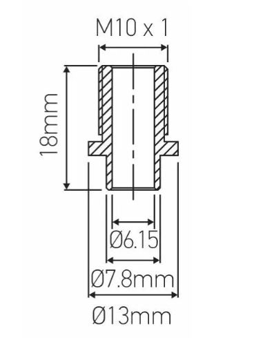 Raccord laiton male M10x1 à souder à enclavage 8mm