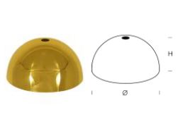Demi-sphère fer brut ø99 h49 tr 10mm