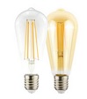 [AMPE27LED4W64-D] Ampoule E27 LED filament 4W ø64x142 ambre 350LM 2200K dimmable