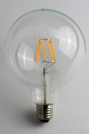 [AMPE27LED6WGL] Ampoule E27 LED filament 6W ø125 globe clair 750LM 2700K