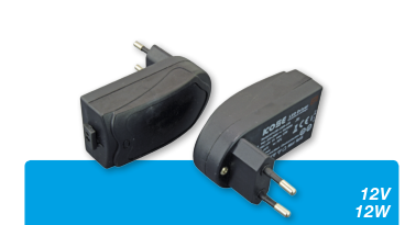 [ALIMLED12W1AN] Alimentation LED 12V 12W 1A prise murale noire