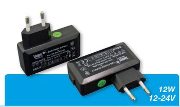 [ALIMLED12W1ATR] Alimentation LED 12V 12W 1A prise murale transparente