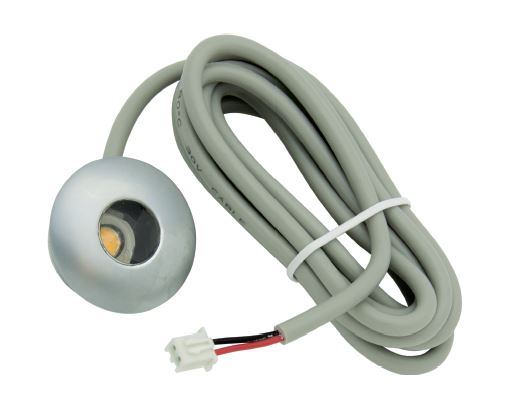 [MLED03MG0130] Module LED ø30 silver case + câble pvc cm 140+cnt jst