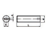 Vis nylon M6x1 blanc sans tete