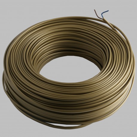 [BOB275-OR] Rouleau 100m câble plat 2x0.75 H03VVH2F or