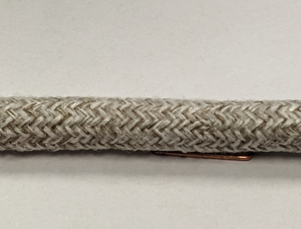 Rouleau 100m câble tissu rond 2x0.75 lin