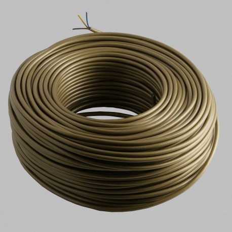 [BOB350-OR] Rouleau 100m câble rond 3x0.50 H03VVF or