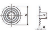 Rondelle polyétylène ø24 trou ø13.5 ep 2.5mm