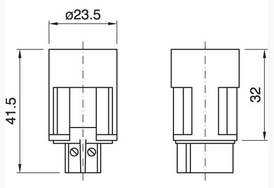 [E14DOU24NR-BOUGIE] Douille E14 thermoplastique ø24 a vis pour support bougie noir