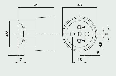 [E27PORCEH45] Douille E27 porcelaine h45 + tr vis M4 ou culot adaptable (t270°)