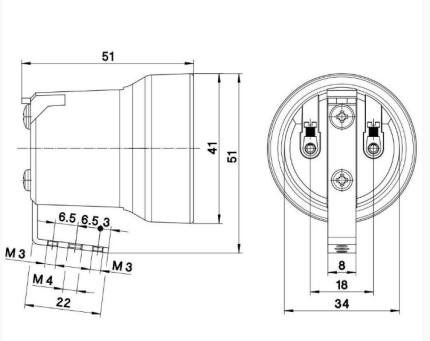 Douille E27 porcelaine h51 + pate métal 2xm3 + tc M4 + terre