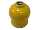 [ZE27CERARONDJA] Ensemble douille E27 céramique ronde jaune