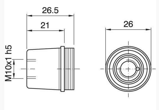 Culot E14 bakélite or h21 M10x1 métal + vis