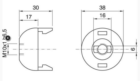 [E27CUTHBL17-] Culot E27 thermoplastique blanc a clipser h17 M10x1 - stop