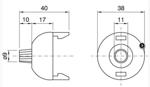 [E27CUTHBL27-SC] Culot E27 thermoplastique blanc a clipser h27 + serre câble