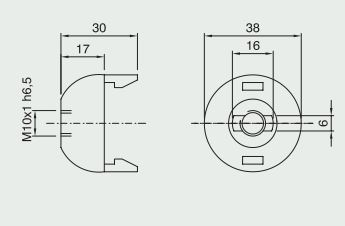 [E27CUTHOR17] Culot E27 thermoplastique or a clipser h17 M10x1