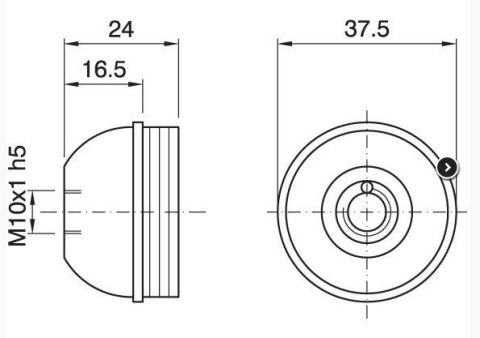 [E27CUTPNR-FULL] Culot E27 TPL noir h16.5 M10x1 métal + terre + vis