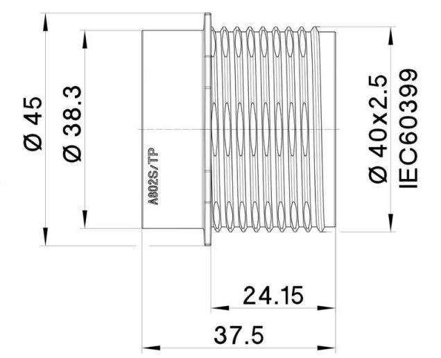 [E27CHETPOR-SF] Chemise E27 TPL or semi filetée