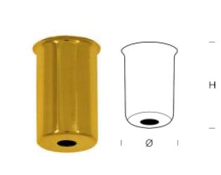 [G9CADOFE] Cache douille G9 fer brut ø19.7 h39 tr ø10.2
