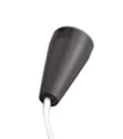 [E27EMBTHPTIRETTE] Embout conique blanc thermoplastique a tirette en 3 pièces